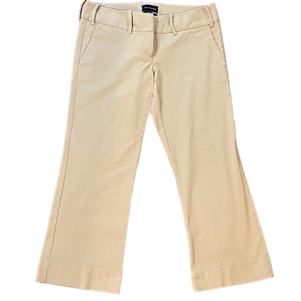 The Limited Light Beige Cropped Flare Capris